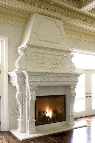 italian limestone fireplaces