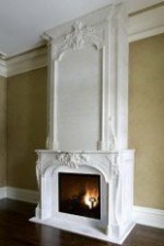 QUEEN French Limestone Mantel