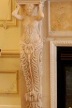 ANGELS Custom marble fireplace mantel