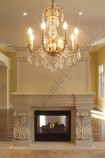 french limestone fireplace surround