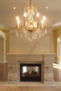 french limestone fireplace surround