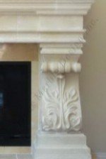 FLOWERED TOSCANA french limestone fireplace surround