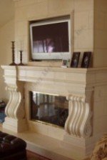 FLUTED TOSCANA limestone mantel surround