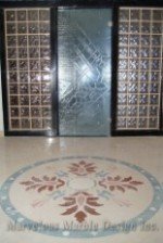 EMILIA Round water jet cut Marble flooring Medallion