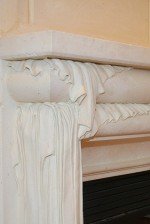 Custom Modern Limestone fireplace Mantel