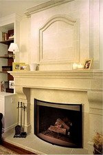 VICHY Limestone Custom Fireplace Mantel