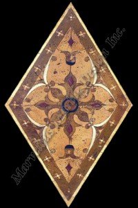 water jet cut marble medallion