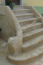 Solid French Limestone Stairs