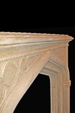 Antique 312 Gothic French Limestone Mantels