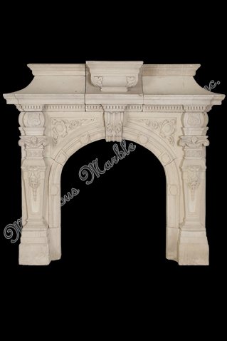 italian Limestone mantel