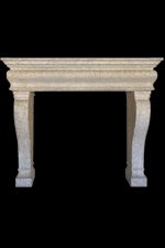Antique 319 vintage Spanish Crema Marfil Marble Mantel