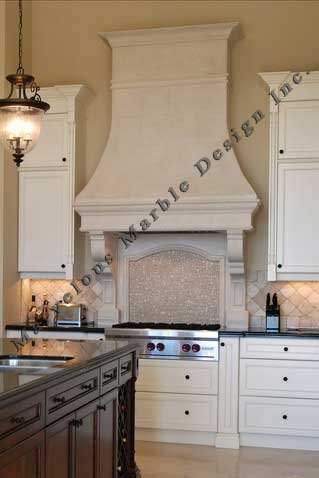 cast stone range hood