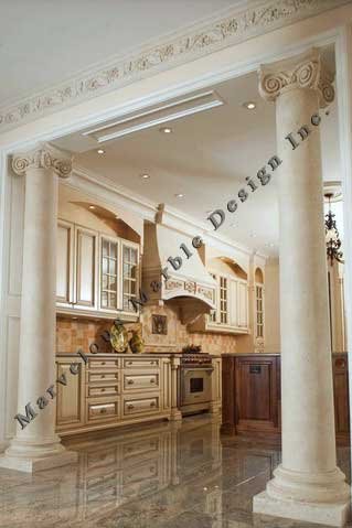 Ionic Limestone Columns