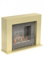 TRILOGY Cast Limestone Modern Cando Fireplace