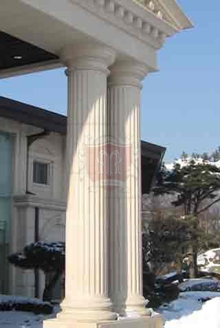 Fluted Limestone Columns