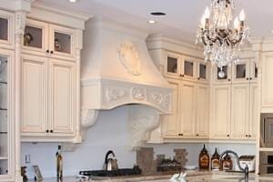 Custom Stone Hood with Copper Canopy