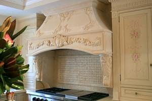 Custom Stone Hood with Copper Canopy