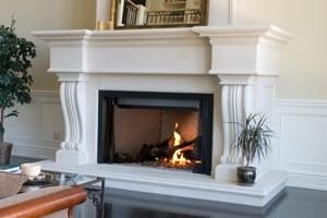 Antique 327 Custom Made Marble Mantel