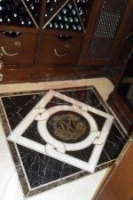 Custom Marble Floor Design In Wine cellar